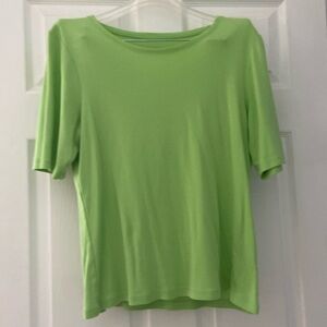 by chicos lime green tee shirt